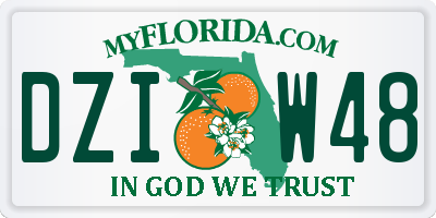 FL license plate DZIW48