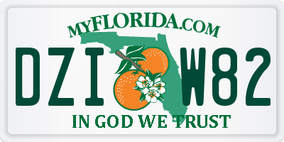 FL license plate DZIW82
