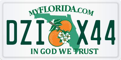 FL license plate DZIX44