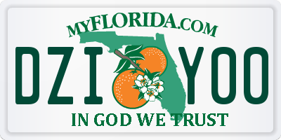 FL license plate DZIY00