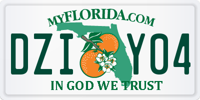 FL license plate DZIY04