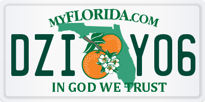 FL license plate DZIY06