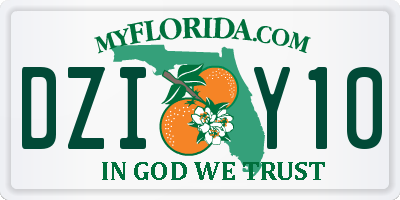 FL license plate DZIY10
