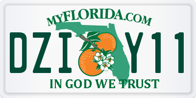 FL license plate DZIY11