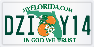FL license plate DZIY14