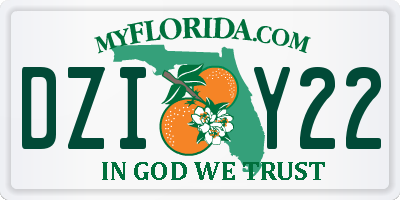 FL license plate DZIY22