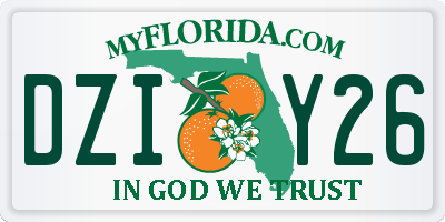 FL license plate DZIY26
