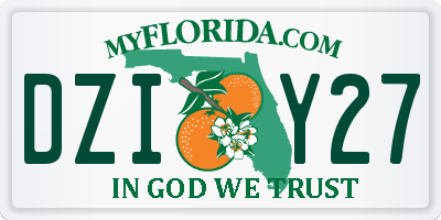 FL license plate DZIY27