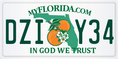 FL license plate DZIY34