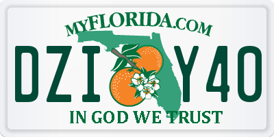 FL license plate DZIY40