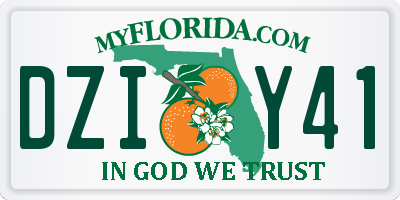 FL license plate DZIY41