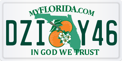 FL license plate DZIY46