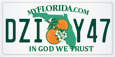 FL license plate DZIY47