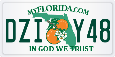 FL license plate DZIY48