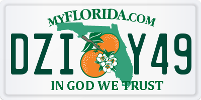 FL license plate DZIY49