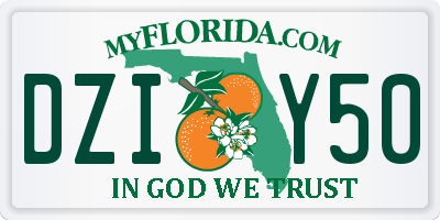 FL license plate DZIY50