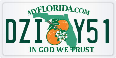 FL license plate DZIY51
