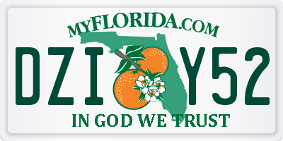 FL license plate DZIY52