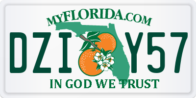 FL license plate DZIY57