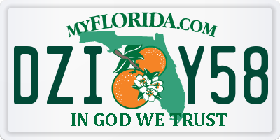 FL license plate DZIY58