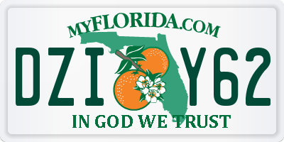 FL license plate DZIY62