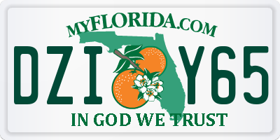 FL license plate DZIY65