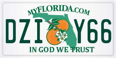 FL license plate DZIY66