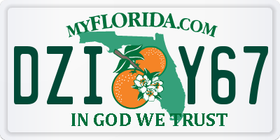 FL license plate DZIY67