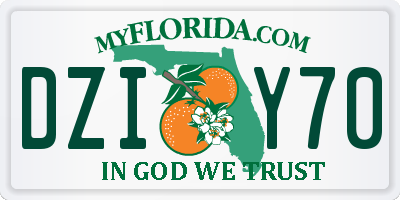 FL license plate DZIY70