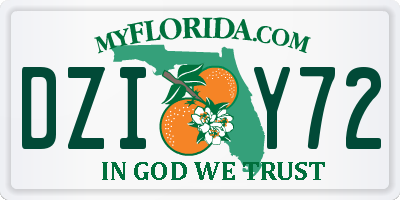 FL license plate DZIY72