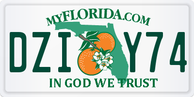 FL license plate DZIY74