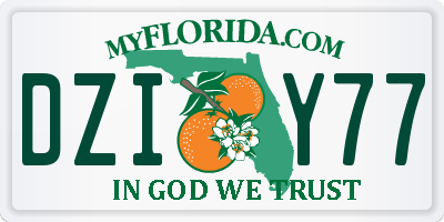 FL license plate DZIY77