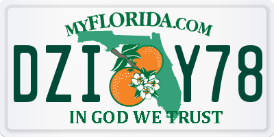FL license plate DZIY78