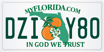 FL license plate DZIY80