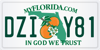 FL license plate DZIY81