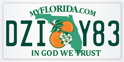 FL license plate DZIY83
