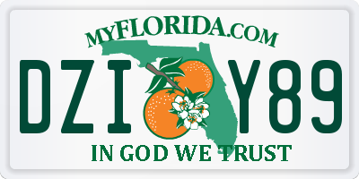 FL license plate DZIY89