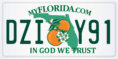 FL license plate DZIY91