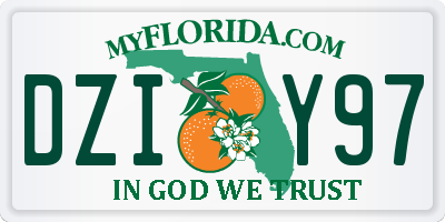 FL license plate DZIY97