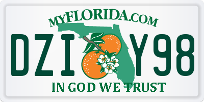 FL license plate DZIY98