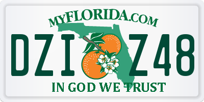 FL license plate DZIZ48