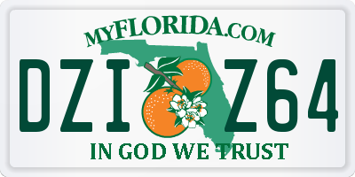 FL license plate DZIZ64