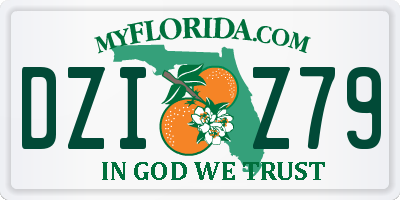FL license plate DZIZ79