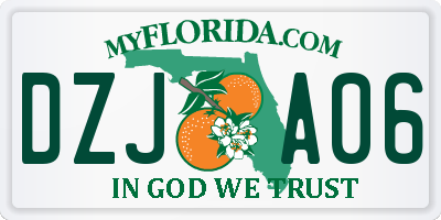 FL license plate DZJA06