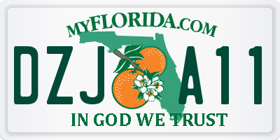 FL license plate DZJA11