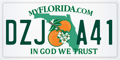 FL license plate DZJA41