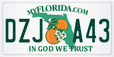 FL license plate DZJA43