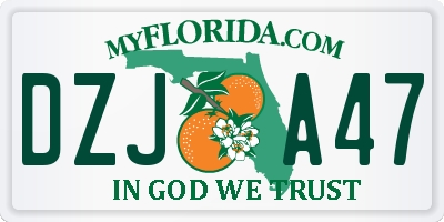 FL license plate DZJA47