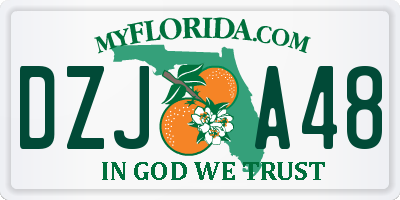 FL license plate DZJA48