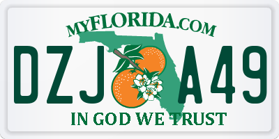 FL license plate DZJA49